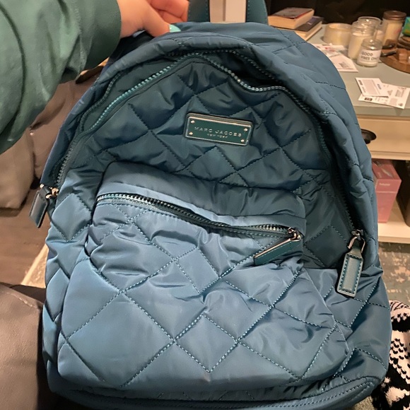 Marc Jacobs Handbags - Marc Jacobs Teal quilted backpack like new